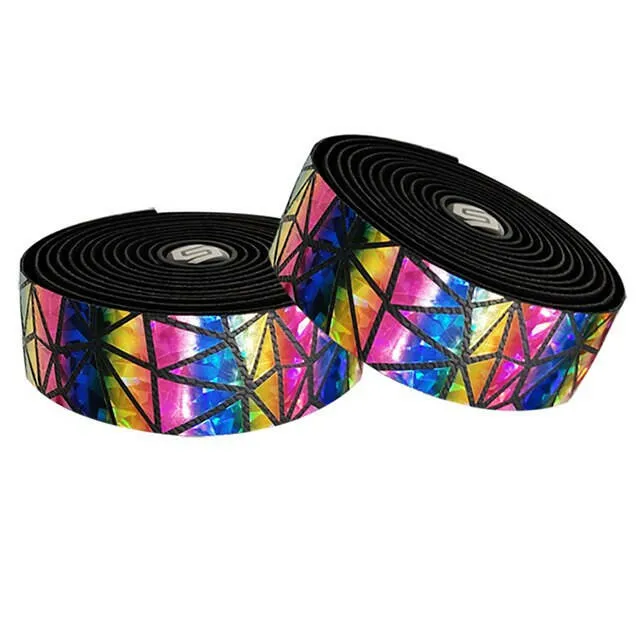 Road Bike Colorful Reflective Handlebar Bar Tape Non-Slip Breathable Sweat-Absorbing Shock-Wrapping Tapes EVA PU Handlebars Tape