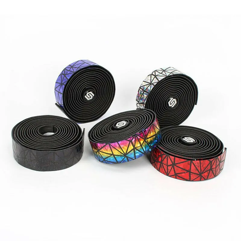 Road Bike Colorful Reflective Handlebar Bar Tape Non-Slip Breathable Sweat-Absorbing Shock-Wrapping Tapes EVA PU Handlebars Tape