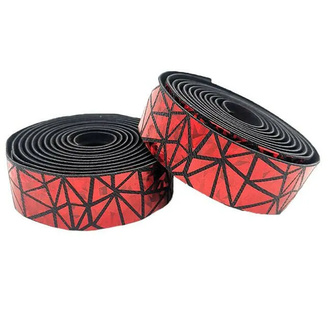 Road Bike Colorful Reflective Handlebar Bar Tape Non-Slip Breathable Sweat-Absorbing Shock-Wrapping Tapes EVA PU Handlebars Tape