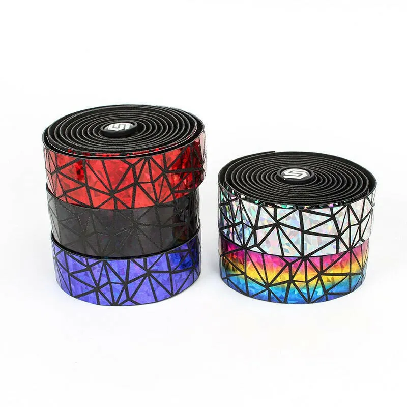 Road Bike Colorful Reflective Handlebar Bar Tape Non-Slip Breathable Sweat-Absorbing Shock-Wrapping Tapes EVA PU Handlebars Tape