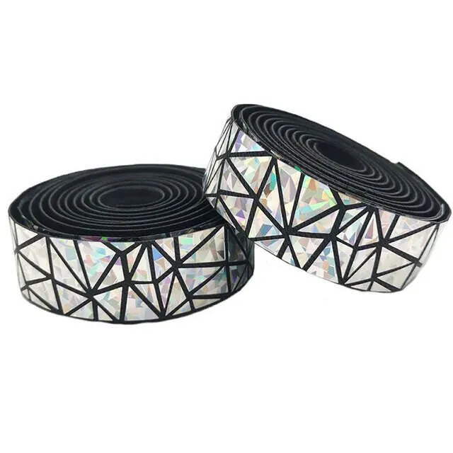 Road Bike Colorful Reflective Handlebar Bar Tape Non-Slip Breathable Sweat-Absorbing Shock-Wrapping Tapes EVA PU Handlebars Tape