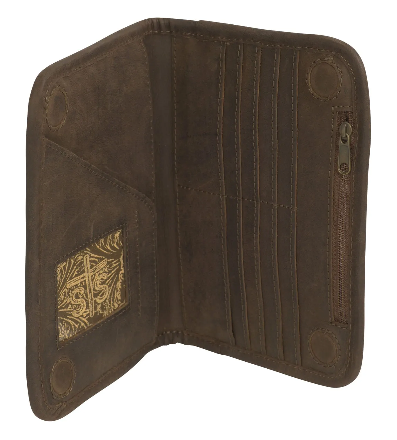 STS Crimson Sun Western Leather Magnetic Wallet