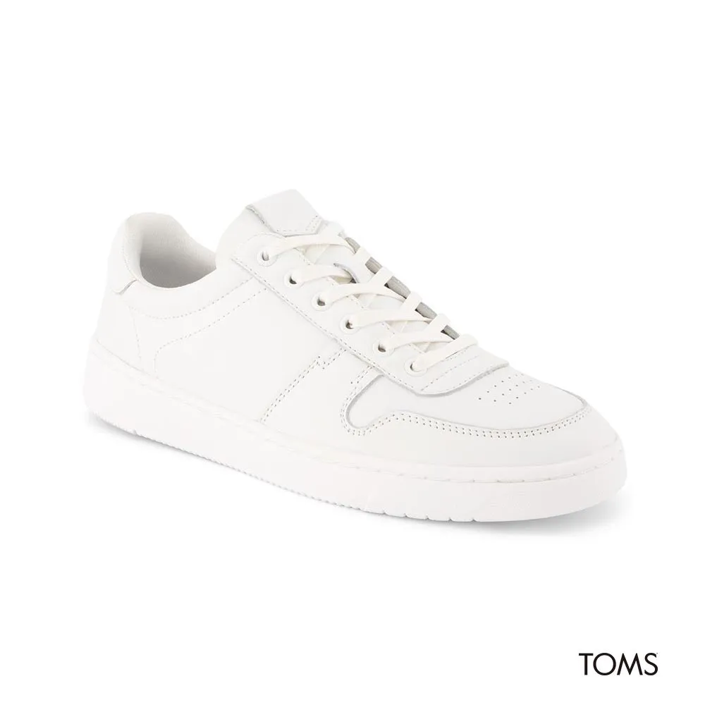 TOMS Men Travel Lite Court White Leather Shoes