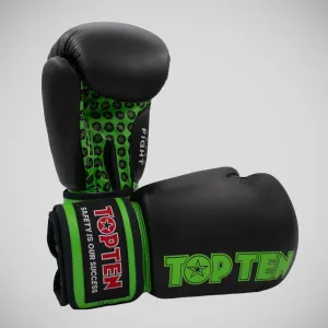 Top Ten Fight Boxing Gloves Black/Green
