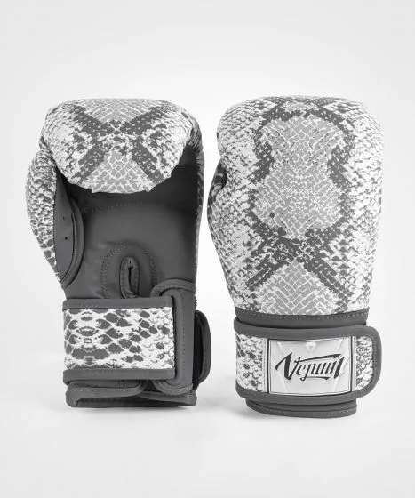 VENUM-05070-002 WHITE SNAKE MUAY THAI BOXING GLOVES FOR WOMEN 8-14 OZ White