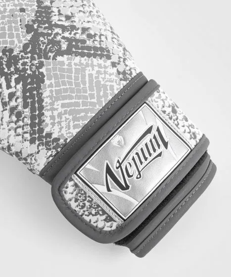VENUM-05070-002 WHITE SNAKE MUAY THAI BOXING GLOVES FOR WOMEN 8-14 OZ White