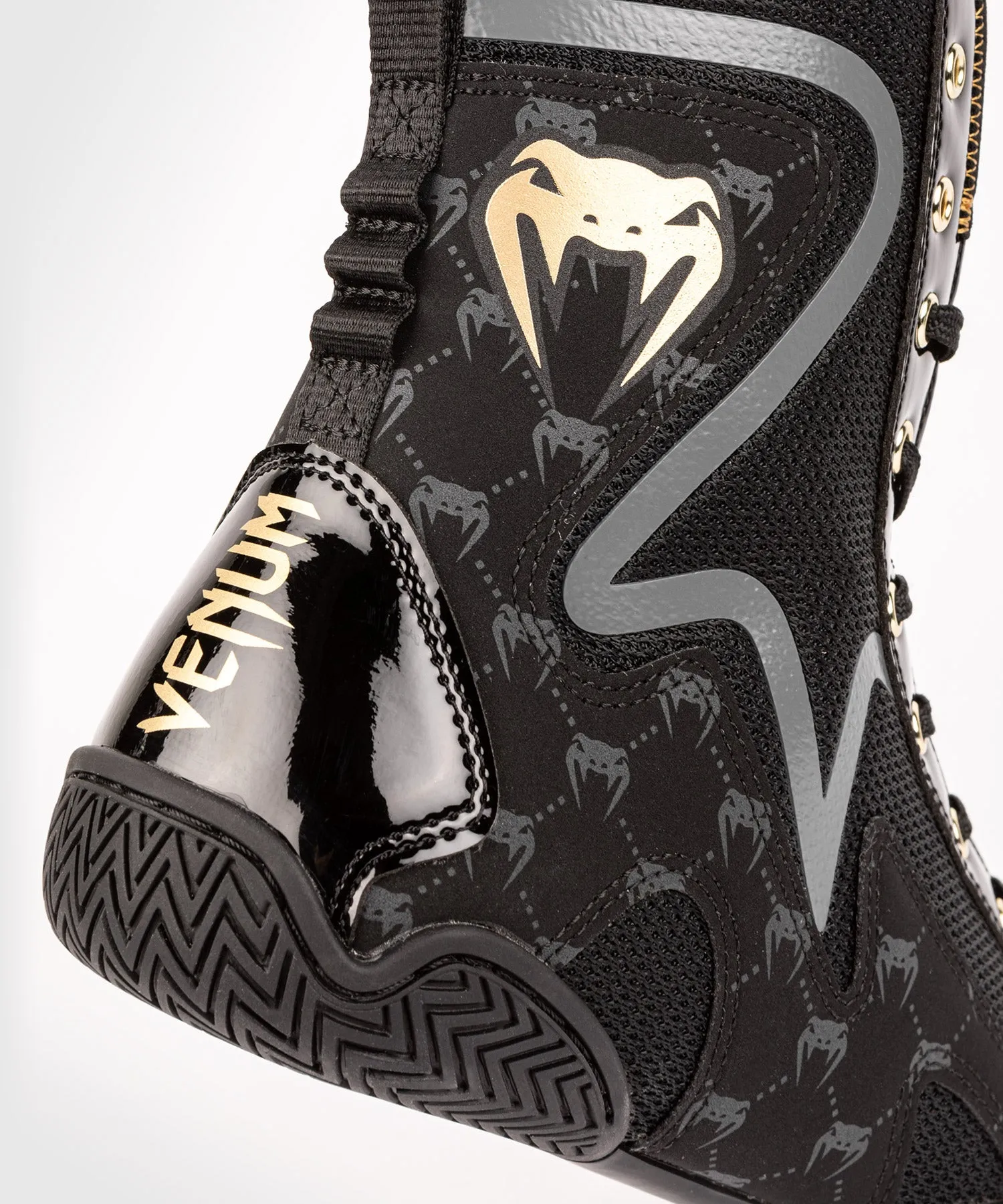 Venum Elite Evo Monogram Boxing Shoes – Black