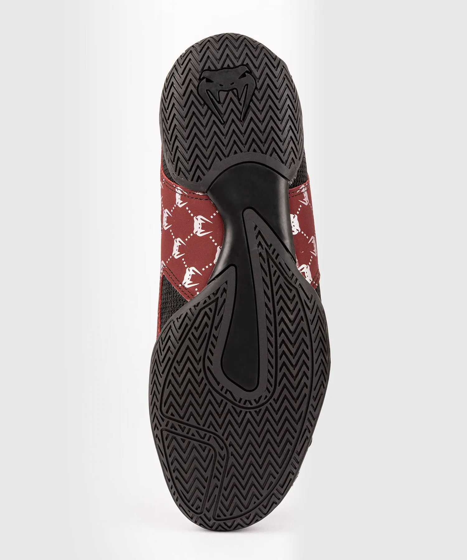 Venum Elite Evo Monogram Boxing Shoes – Black/Burgundy