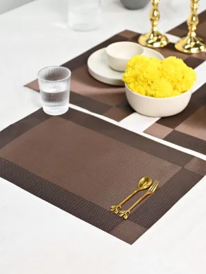 VON CASA Dark Brown Placemat Set Of 6