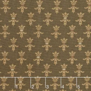 Wit & Wisdom - Fleur De Lis Brown Yardage