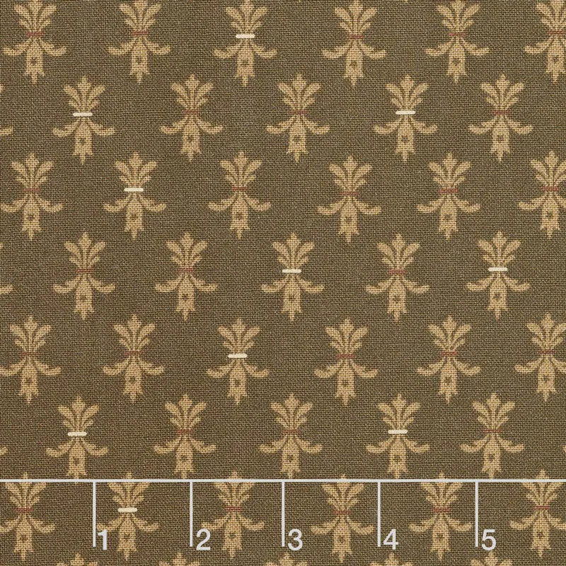 Wit & Wisdom - Fleur De Lis Brown Yardage